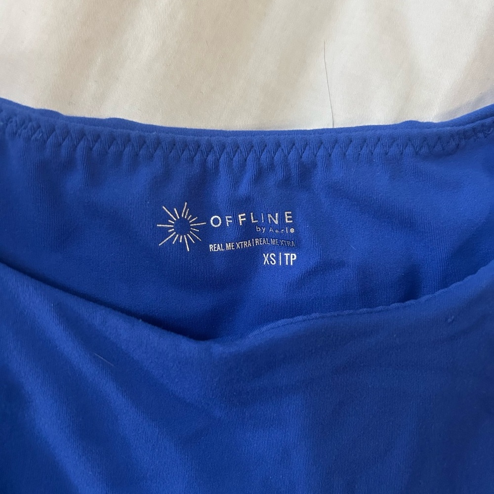 Aerie Vibrant Blue Leggings and Top Set - Picture 2 of 4